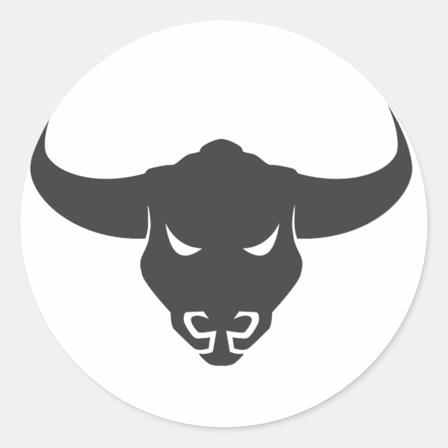 Rond Sticker Bull en colère (Devant)
