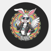 Sticker Bunny Peace & Love