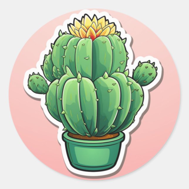 Rond Sticker Cactus (Devant)