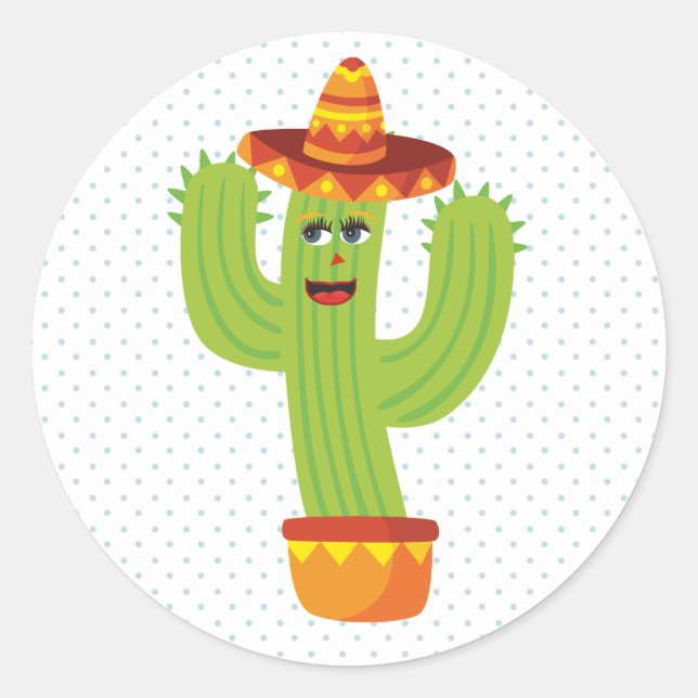 Rond Sticker Cactus (Devant)