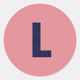 Rond Sticker Capital L personnalisable avec Parties sci