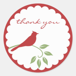 Rond Sticker cardinal - Merci