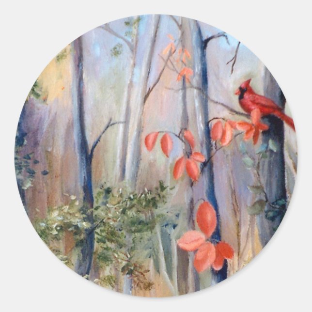 Rond Sticker Cardinal Path Natures (Devant)