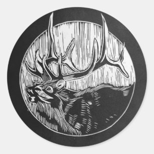 Rond Sticker Caribou Tree & Landscaping