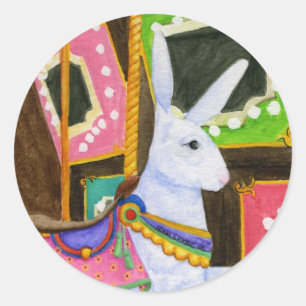 Rond Sticker Carousel Bunny