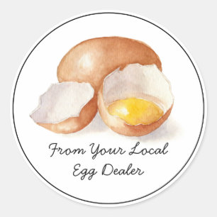 Rond Sticker Carton De Votre Concessionnaire D'Oeuf Loc