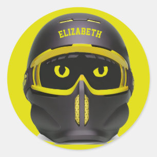Rond Sticker Casque Ski Ou Snowboard