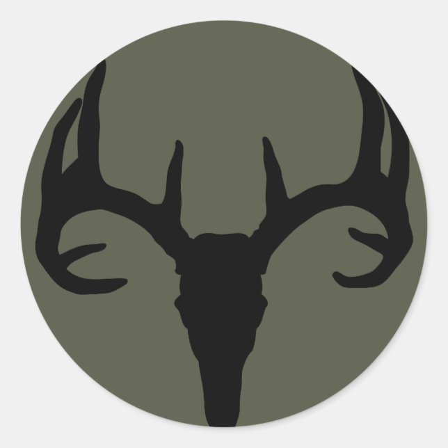 Rond Sticker Casquette de portée, Cerf (Devant)