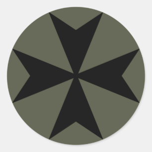 Rond Sticker Casquette d'étendue, Croix maltaise - Styl
