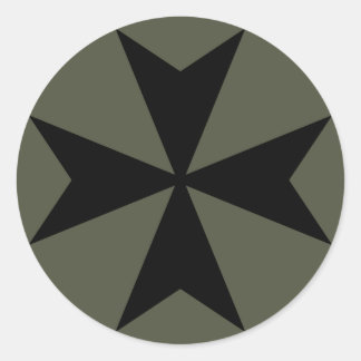 Rond Sticker Casquette d'étendue, Croix maltaise - Styl