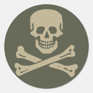 Rond Sticker Casquette d'étendue, Jolly roger - Style 1
