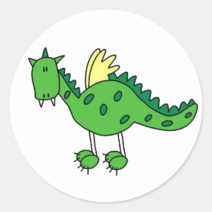 Rond Sticker Castle Dragon