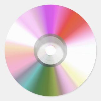 Rond Sticker CD coloré