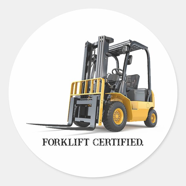 Rond Sticker certifié Forklifter (Devant)