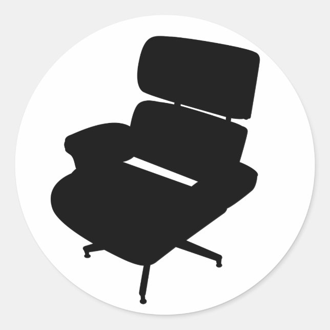 Rond Sticker chaise Eames Lounge (Devant)