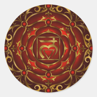 Rond Sticker Chakra Mandala par Rachel C. Bemis