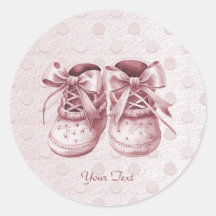 Sticker Chaussure pour bébé rose