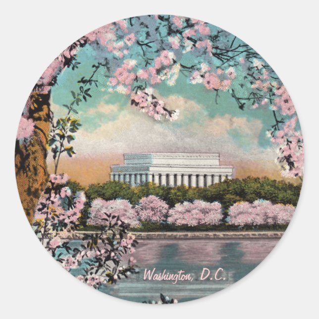 Rond Sticker Cherry Blossoms (Devant)