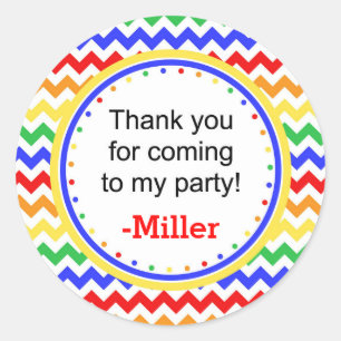 Rond Sticker Chervon couleur primaire