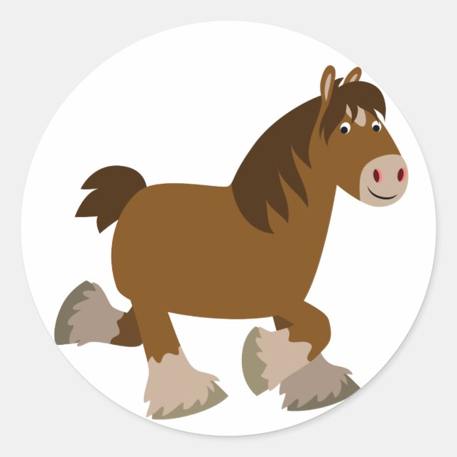 Rond Sticker Cheval de Shire (Devant)