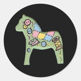 Rond Sticker Cheval Quilter's Dala