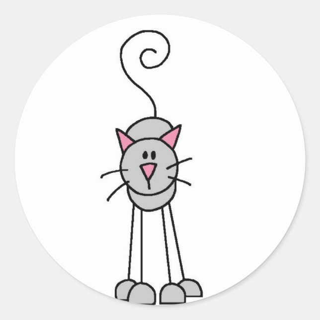 Rond Sticker Chiffres chats (Devant)