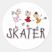Sticker Chiffres de fille de patinage