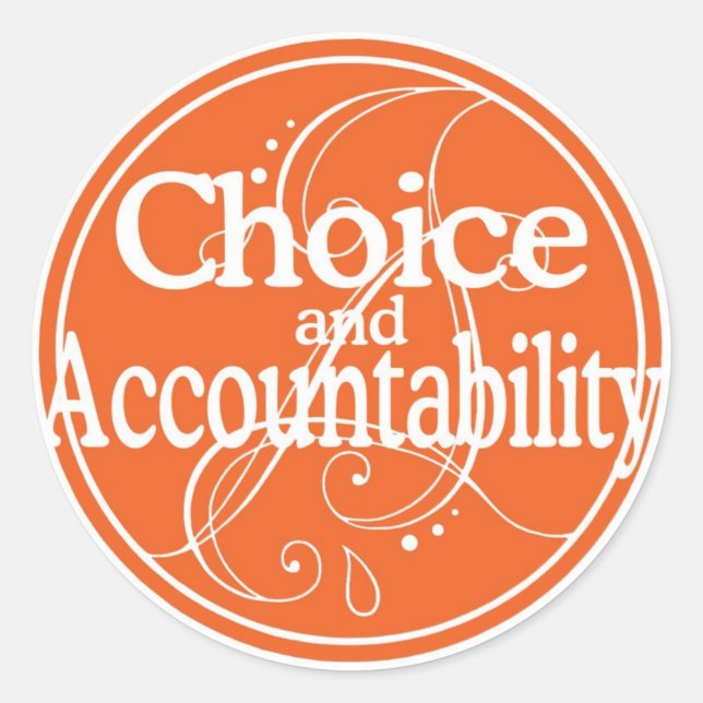 Rond Sticker Choice and Accountability (Devant)
