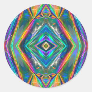 Rond Sticker Chrome Iridescente