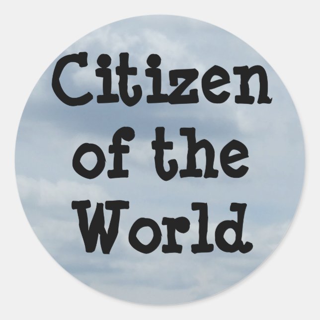Rond Sticker "Citoyen du Monde" (Devant)