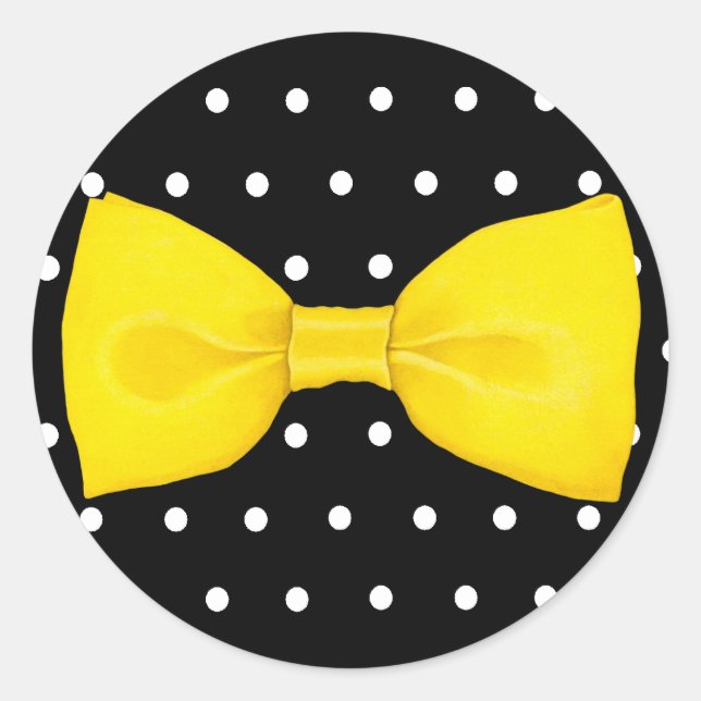 Rond Sticker citron Bowtie (Devant)