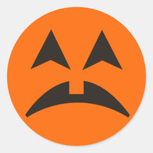 Rond Sticker Citrouille Halloween 12