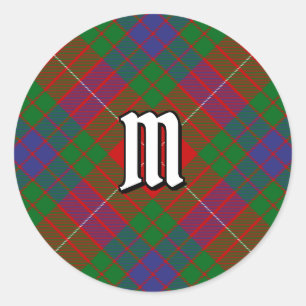 Rond Sticker Clan Fraser Tartan Classic Round