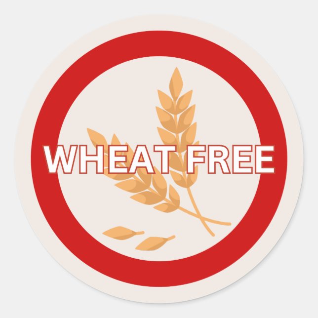 Rond Sticker classique d'alerte d'allergie alimentaire  (Devant)
