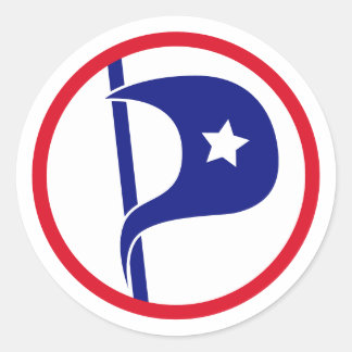 Rond Sticker classique de la partie pirate américaine