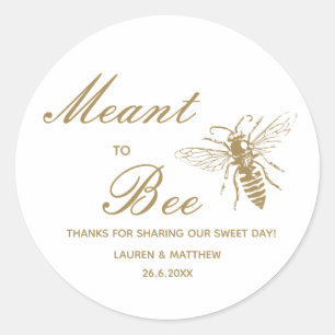 Rond Sticker classique Mariage de miel