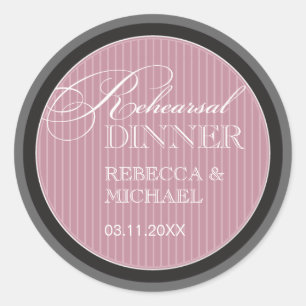 Rond Sticker classique pour la répétition à rayures mau