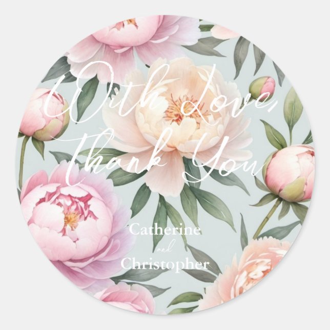 Rond Sticker Classy Peony (Devant)