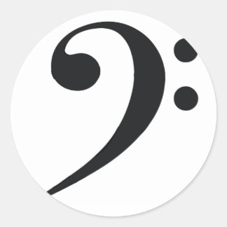 Rond Sticker Clé de basse