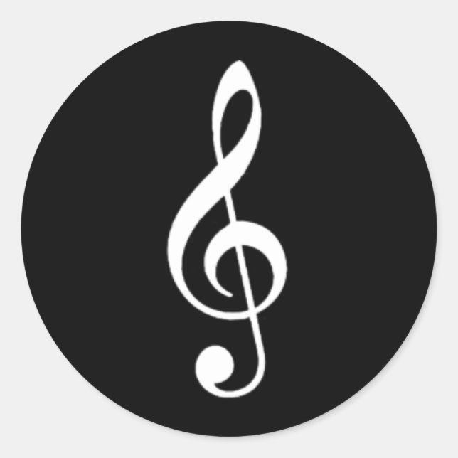 Rond Sticker Clé Treble (Devant)