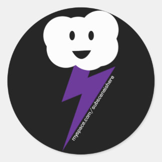 Rond Sticker Cloud&Lightning !