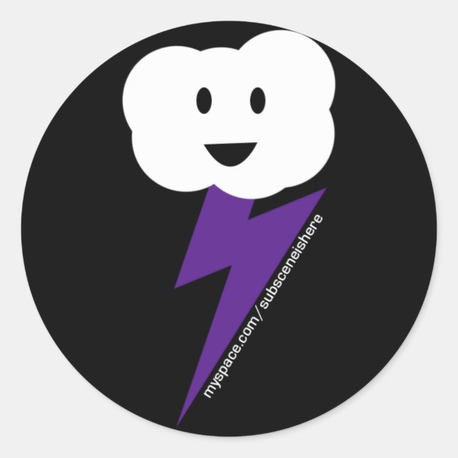 Rond Sticker Cloud&Lightning ! (Devant)