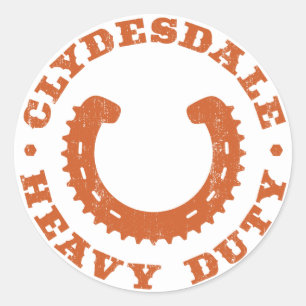 Rond Sticker Clydesdale MTB "Heavy Duty"