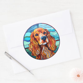 Rond Sticker Cocker Spaniel Chien Pack