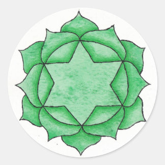 Rond Sticker Coeur Chakra