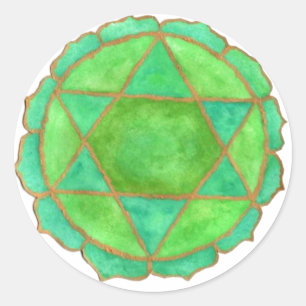 Rond Sticker Coeur Chakra