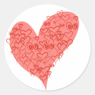 Rond Sticker Coeur de coeur KRW