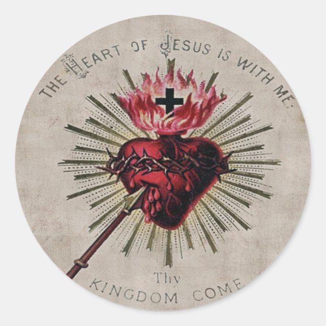 Rond Sticker Coeur De Jésus (Devant)