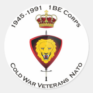 Rond Sticker Cold War Veterans NATO 1BE Corps