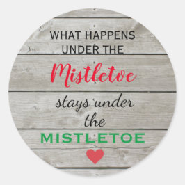 Rond Sticker coloré Mistletoe Holiday